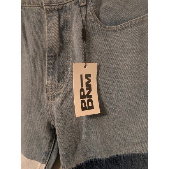 Princess Polly COFIELD MOM JEAN PATCH DENIM Womens 6 High Rise Two Tone Patch - Picture 4 of 13